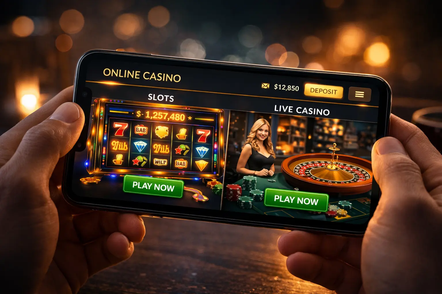 Jeu sur mobile dans un casino en ligne